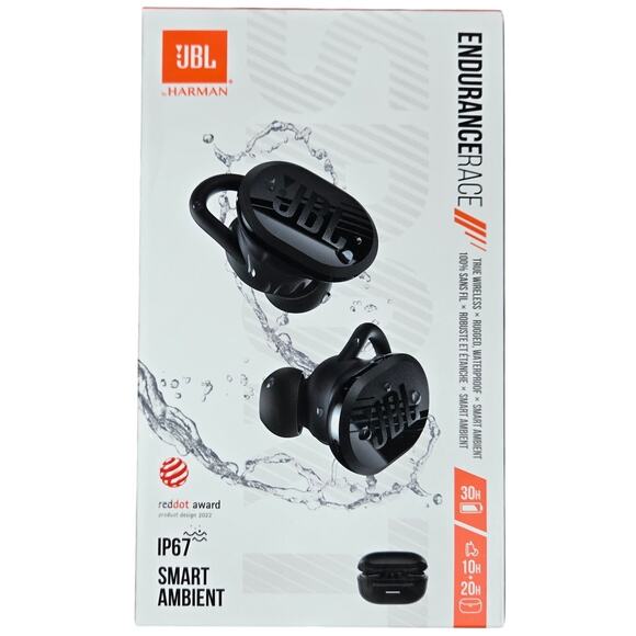 NEW JBL Endurance Race TWS True Wireless‎ In-Ear Waterproof Headphones Black - Picture 2 of 12